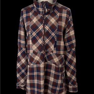 Free People “We The Free” pull over plaid top